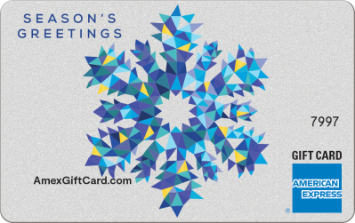 Blue Facet Snowflake Gift Card