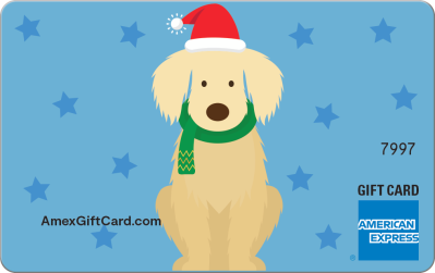 Puppy Santa Hat Gift Card